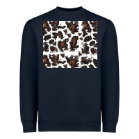 Navy cowhide pattern Heavyweight Sweatshirt - RanaPortraitStore