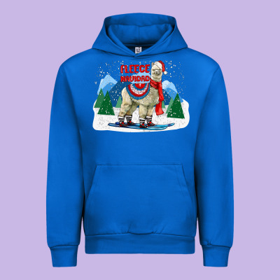 Fleece Navidad Alpaca Mountains Urban Hoodie Designed By Lillyallendesigns