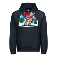 Navy fleece navidad alpaca mountains Urban Hoodie - LillyAllenDesigns