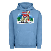 Pigment Pebble Blue fleece navidad alpaca mountains Urban Hoodie - LillyAllenDesigns
