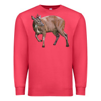 Cardinal Red Brocket Buck Deer Premium Sweatshirt - LillyAllenDesigns