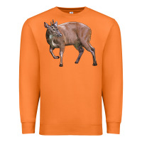 Carrot Red Brocket Buck Deer Premium Sweatshirt - LillyAllenDesigns