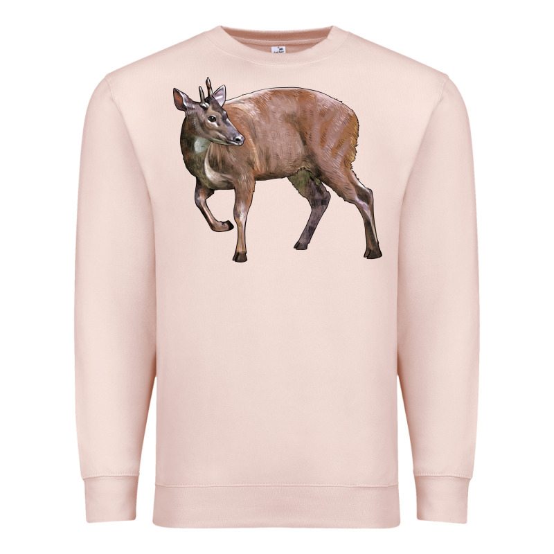 Red Brocket Buck Deer Premium Sweatshirt by LillyAllenDesigns | Teevron