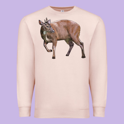 Red Brocket Buck Deer Premium Sweatshirt Designed By Lillyallendesigns