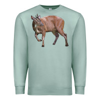 Seafoam Red Brocket Buck Deer Premium Sweatshirt - LillyAllenDesigns