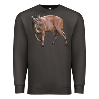 Smoke Red Brocket Buck Deer Premium Sweatshirt - LillyAllenDesigns