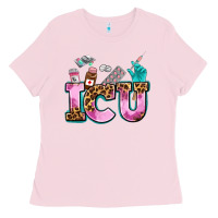 Bubblegum Pink icu Ladies Tee - AdoDesignShop