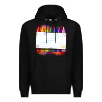 Black crayons add your text Premium Hoodie - NancyCooperArtShop