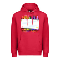 Cardinal crayons add your text Premium Hoodie - NancyCooperArtShop