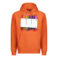 Carrot crayons add your text Premium Hoodie - NancyCooperArtShop