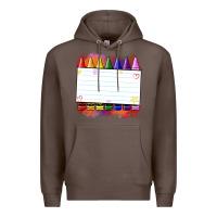 Coffee crayons add your text Premium Hoodie - NancyCooperArtShop