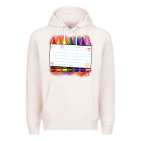 Pale Pink crayons add your text Premium Hoodie - NancyCooperArtShop