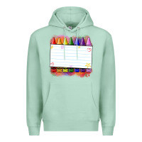 Seafoam crayons add your text Premium Hoodie - NancyCooperArtShop