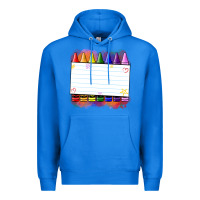 True Royal crayons add your text Premium Hoodie - NancyCooperArtShop