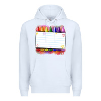 White crayons add your text Premium Hoodie - NancyCooperArtShop