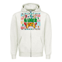 Oatmeal Heather the best gamer Zipper Hoodie - JahusDesignShop