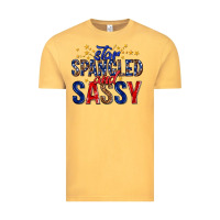 Vintage Mustard star spangled and sassy billie wilder Vintage Tee - texasbilliewilder