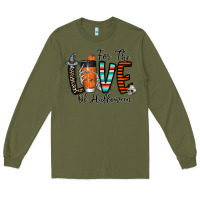 Army Green for the love of halloween Long Sleeve Tee - CowhideDigitalArt