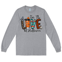 Heather Grey for the love of halloween Long Sleeve Tee - CowhideDigitalArt