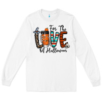 White for the love of halloween Long Sleeve Tee - CowhideDigitalArt