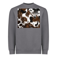 Storm cowhide and leopard pattern Heavyweight Sweatshirt - RanaPortraitStore