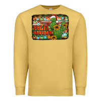 Antique Gold feliz navidad merry christmas cactus Premium Sweatshirt - Jasminsmagicworld