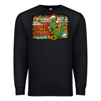 Black feliz navidad merry christmas cactus Premium Sweatshirt - Jasminsmagicworld