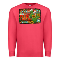 Cardinal feliz navidad merry christmas cactus Premium Sweatshirt - Jasminsmagicworld