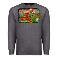 Charcoal Heather feliz navidad merry christmas cactus Premium Sweatshirt - Jasminsmagicworld