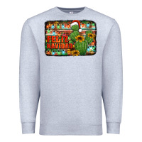 Heather Grey feliz navidad merry christmas cactus Premium Sweatshirt - Jasminsmagicworld
