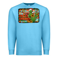 Ocean Blue feliz navidad merry christmas cactus Premium Sweatshirt - Jasminsmagicworld