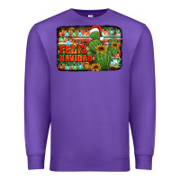 Purple feliz navidad merry christmas cactus Premium Sweatshirt - Jasminsmagicworld