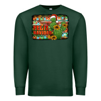 Sports Green feliz navidad merry christmas cactus Premium Sweatshirt - Jasminsmagicworld