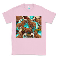 Bubblegum Pink astec cowhide highlands cow Classic Tee - BarkalooDesign