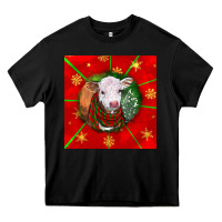 Black christmas hereford calf Heavy Core Tee - LillyAllenDesigns