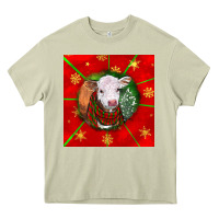 Mossy christmas hereford calf Heavy Core Tee - LillyAllenDesigns