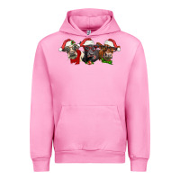 Fuchsia Pink christmas heifers Urban Hoodie - LillyAllenDesigns