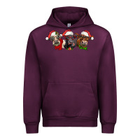 Mauve Wine christmas heifers Urban Hoodie - LillyAllenDesigns