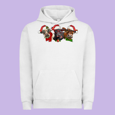 Christmas Heifers Urban Hoodie Designed By Lillyallendesigns