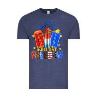 Vintage Denim tastes like freedom popsicles billie wilder Vintage Tee - texasbilliewilder