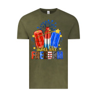 Vintage Olive tastes like freedom popsicles billie wilder Vintage Tee - texasbilliewilder