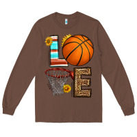 Chestnut western basketball love Long Sleeve Tee - HRA Design Shop