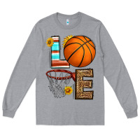 Heather Grey western basketball love Long Sleeve Tee - HRA Design Shop