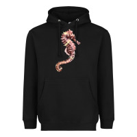 Black pink seahorse Heavyweight Hoodie - LillyAllenDesigns
