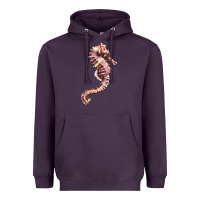 Plum pink seahorse Heavyweight Hoodie - LillyAllenDesigns