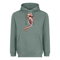 Sage pink seahorse Heavyweight Hoodie - LillyAllenDesigns