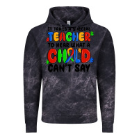 Cloud Black it takes a special teacher to hear what a child ca Vintage Hoodie - MaliasSmallBusiness