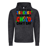 Vintage Black it takes a special teacher to hear what a child ca Vintage Hoodie - MaliasSmallBusiness