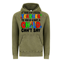 Vintage Olive it takes a special teacher to hear what a child ca Vintage Hoodie - MaliasSmallBusiness