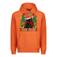 Carrot meowy christmas black cat Premium Hoodie - MaliasSmallBusiness